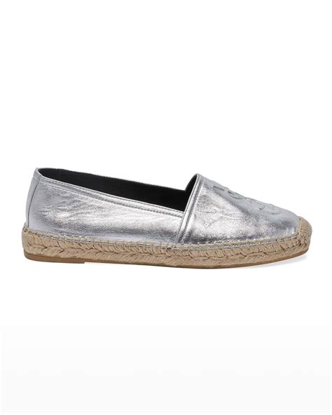 ysl metallic espadrilles|yves saint laurent espadrilles women.